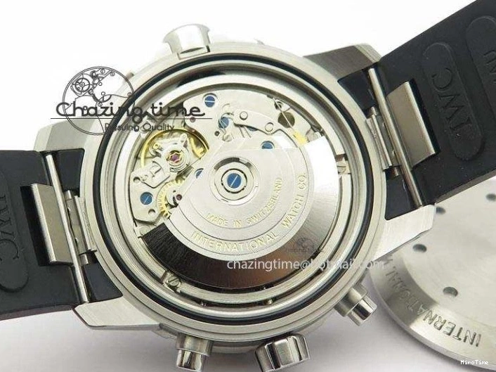 MIROTIME 0731 SportInspired Aquatimer Chrono IW376803 V6F 1:1 Best Edition White Dial On Rubber Strap A 7281